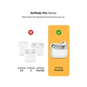 VRS Design Modern for Airpods Pro 2nd Generation case (2022) Airpods Pro 2 case cover with Leather Strap - White