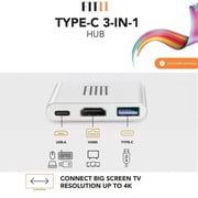 فيتيت موزع توصيلات FH-1H1USB1USBC 3 في 1 محور