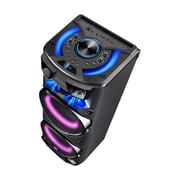 JVC Portable Bluetooth Party speaker with wireless mic and remote control XS-N7222PB Black