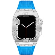 Merlin Craft Case With Strap 45mm Silver/Blue For Apple Watch