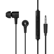 Edifier P205 In-Ear Headphones with Mic and Inline Control 3.5mm Wired Stereo Earphones Earbuds with Mic and Remote Control - Black