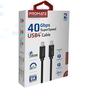 Promate USB-C To USB-C Cable 2m Black