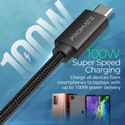 Promate USB-C To USB-C Cable 2m Black