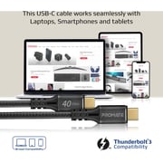 Promate USB-C To USB-C Cable 1m Black