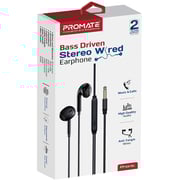 Promate PHONIC Stereo Wired Earphones Black