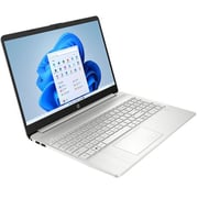 HP (2022) Laptop - AMD Ryzen 7-5825U / 15.6inch FHD / 512GB SSD / 16GB RAM / Shared AMD Radeon Graphics / Windows 11 Home / English & Arabic Keyboard / Natural Silver / Middle East Version - [15-SEQ3010NE]