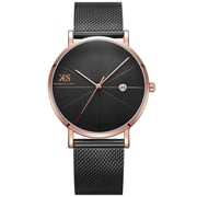 Kenneth Scott Men's Analog Black Dial Watch - K22013-KMBB