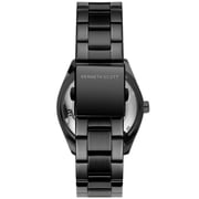Kenneth Scott Men's Mechanical Black Dial Watch - K22312-BBBB