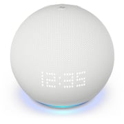 2022 Echo Dot 5th Gen Smart Speaker Clock, Glacier White