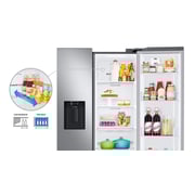 Samsung 806 Liter Side By Side Refrigerator Twin Cooling System with Water Dispenser Silver - RS80T5190SL