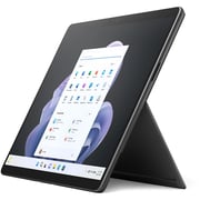 Microsoft Surface Pro 9 (2022) - 12th Gen / Intel Core i5-1235U / 13inch PixelSense Display / 8GB RAM / 256GB SSD / Shared Intel Iris Xe Graphics / Windows 11 Home / Graphite / Middle East Version - [QG8-00008]