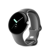 Google Pixel Watch Wi-Fi Silver Connected Watch with Charcoal Sports Band