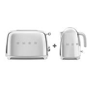 Smeg Kettle KLF03SSUK + 2 Slice Toaster TSF01SSUK