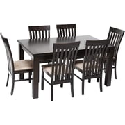 Galaxy Design Wooden Dining Table Set With 6 Chairs, Color Brown Size L x W x H 150 x 90 x 75 cm Model - GDF-AAE.