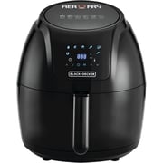 Buy Black+Decker Air Fryer 4L Rapid Air Convection Technology Digital  Control Panel 1500W - Black Online in UAE