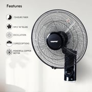 Geepas GF9479N Wall Fan, 16inch