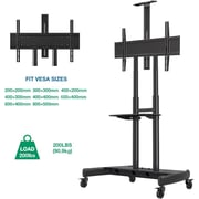 NB North Bayou Mobile Cart TV Stand with Wheels for 55