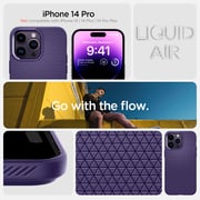 Spigen Liquid Air designed for iPhone 14 Pro case cover - Deep Purple