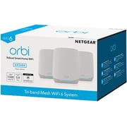 Netgear Orbi Tri-Band Wi-Fi 6 Mesh System + 2 Satellites