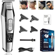 KEMEI Men's LCD Display Wireless Cordless and USB Rechargeable Hair Clipper KM-5027