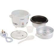 Crownline Rc-168 Rice Cooker W/ Steamer, 220-240 V, 50/60 Hz, 300 W, Cooking Capacity 0.6L, Volume Capacity 1.0 L, White