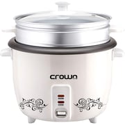Crownline Rc-169 1 Liters Rice Cooker With Steamer White