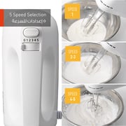 Panasonic 175W,Hand Mixer 5 Speed Selection, With Egg Beater And Dough Hook Model Mkgh3, White`