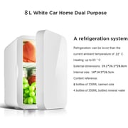 COOLBABY 8L Mini Refrigerator Small Car Home Fridge Portable Dual-Use Cooler Warmer CZBX03-SRK