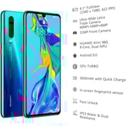 Huawei P30 6GB 128GB Dual Sim 4G Smartphone Aurora Blue- International Version
