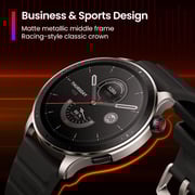 Amazfit GTR 4 Smart Watch 1.43-inch AMOLED Display | 24/7 Health Management | Bluetooth Phone Calls | Music Storage | GPS | 14 Days Battery Life - Black