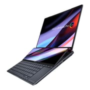 ASUS ZenBook Pro 14 Duo OLED (2022) Laptop - 12th Gen / Intel Core i7-12700H / 14.5inch 2.8K / 16GB RAM / 1TB SSD / 4GB NVIDIA GeForce RTX 3050 Ti Graphics / Windows 11 Home / English & Arabic Keyboard / Black / Middle East Version - [UX8402ZE-OLED007W]