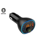 Green Wireless Hands-Free Car Kit with Built-In - FM Transmitter ( QC3.0 + PD 20W ) 38W Black