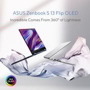Asus Zenbook S 13 Flip OLED UP5302ZA-OLED107W 2-in-1 Convertible Laptop - Core i7 3.4GHz 16GB 512GB Win11 13.3inch OLED Blue English/Arabic Keyboard