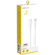 Totulife Pure Series USB-C To USB-C Cable 2m White