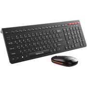Totulife Wireless Keyboard and Mouse Combo Red/Black