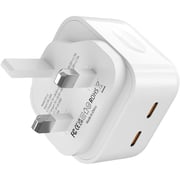 Maxguard Veloce Series Dual USB-C Wall Charger White