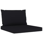 vidaXL Pallet Sofa Cushions 2 pcs Black Fabric