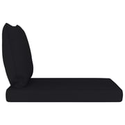 vidaXL Pallet Sofa Cushions 2 pcs Black Fabric