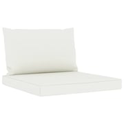 vidaXL Pallet Sofa Cushions 2 pcs Cream White Fabric