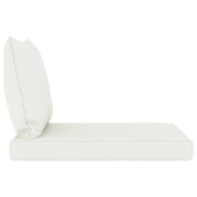 vidaXL Pallet Sofa Cushions 2 pcs Cream White Fabric