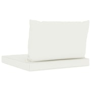 vidaXL Pallet Sofa Cushions 2 pcs Cream White Fabric