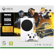 Microsoft Xbox Series S Gaming Consoles 512GB White + Fortnite Game + Rocket League Game + Fall Guys Game