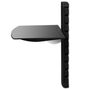 vidaXL 1-tier Wall Mounted Glass DVD Shelf Black