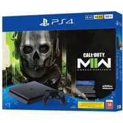 Sony PlayStation 4 Slim Console 500GB Black - Middle East Version + Call of Duty Modern Warfare II Game + DualShock 4 Wireless Controller