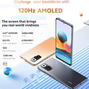 هاتف شاومي ريدمي نوت 10 برو، ذاكرة تخزين داخلية 256 جيجابايت، شبكة الجيل الرابع 4G - لون أونيكس رمادي