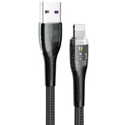 Trands Glassy Series Lightning Cable 1m Black
