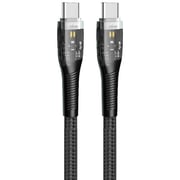 Trands Glassy Series USB-C To USB-C Cable 1m Black