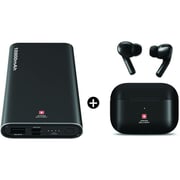 Swiss Military SM-TWS-VICTOR1-BLK Earbuds Black + Chandoline Power Bank Black