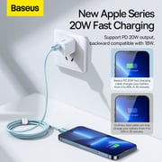 Baseus Crystal Shine Series Fast Charging Data Cable Type-C to Lightning 20W 1.2m (Sky Blue)
