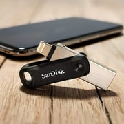 فلاشة ذاكرة سانديسك آي إكسباند USB3.0 بسعة  64 جيجابايت فضي / أسود SDIX60N-064G-GN6NN